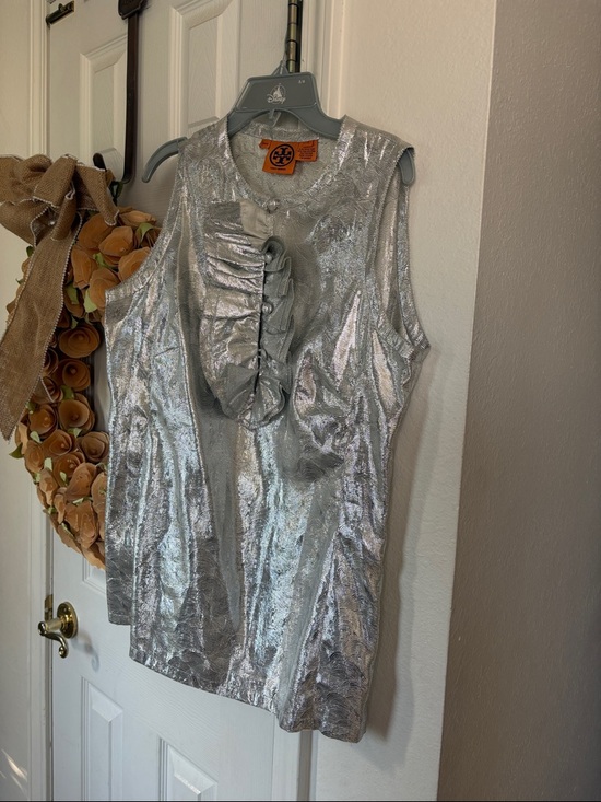 Tory Burch Tops - Tory Burch Silver Rachel Top